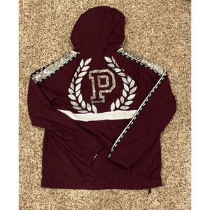 Victoria's Secret PINK Maroon Bling Windbreaker - XS